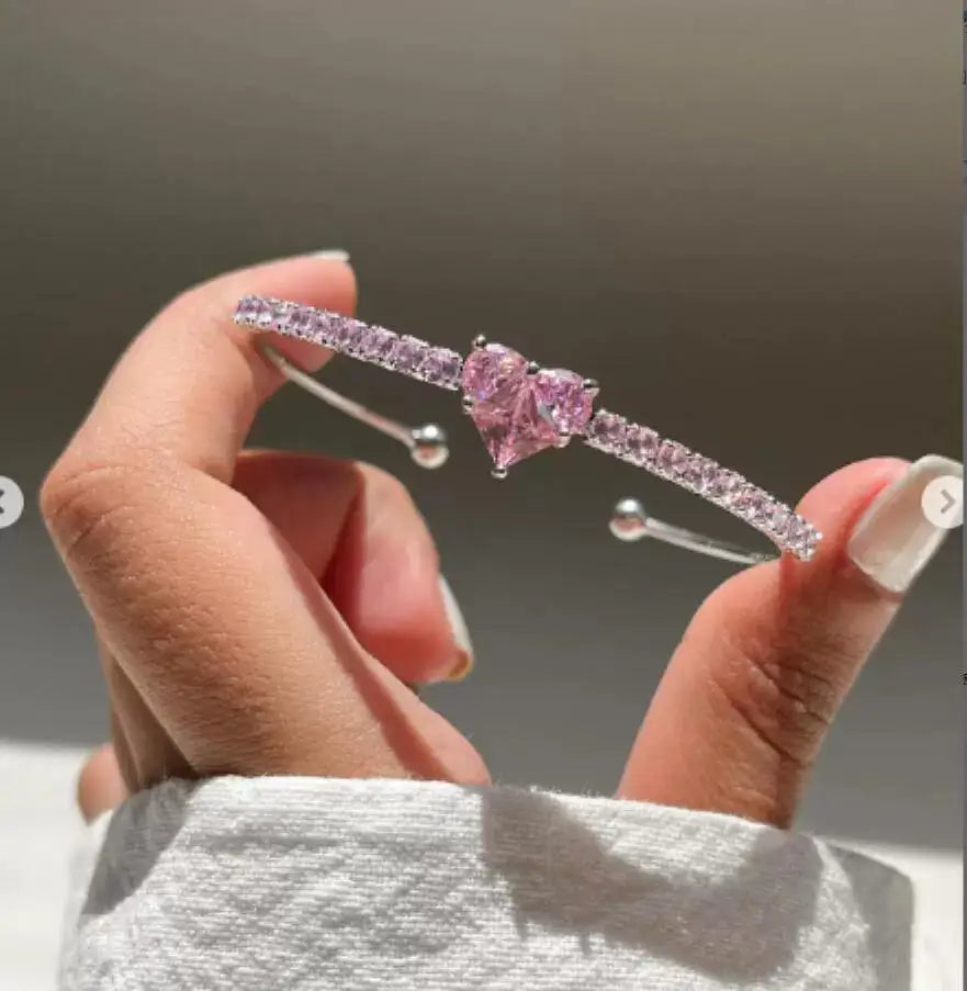 Love Zircon Bracelet Set Versatile And Trendy Accessories For Women Dates New