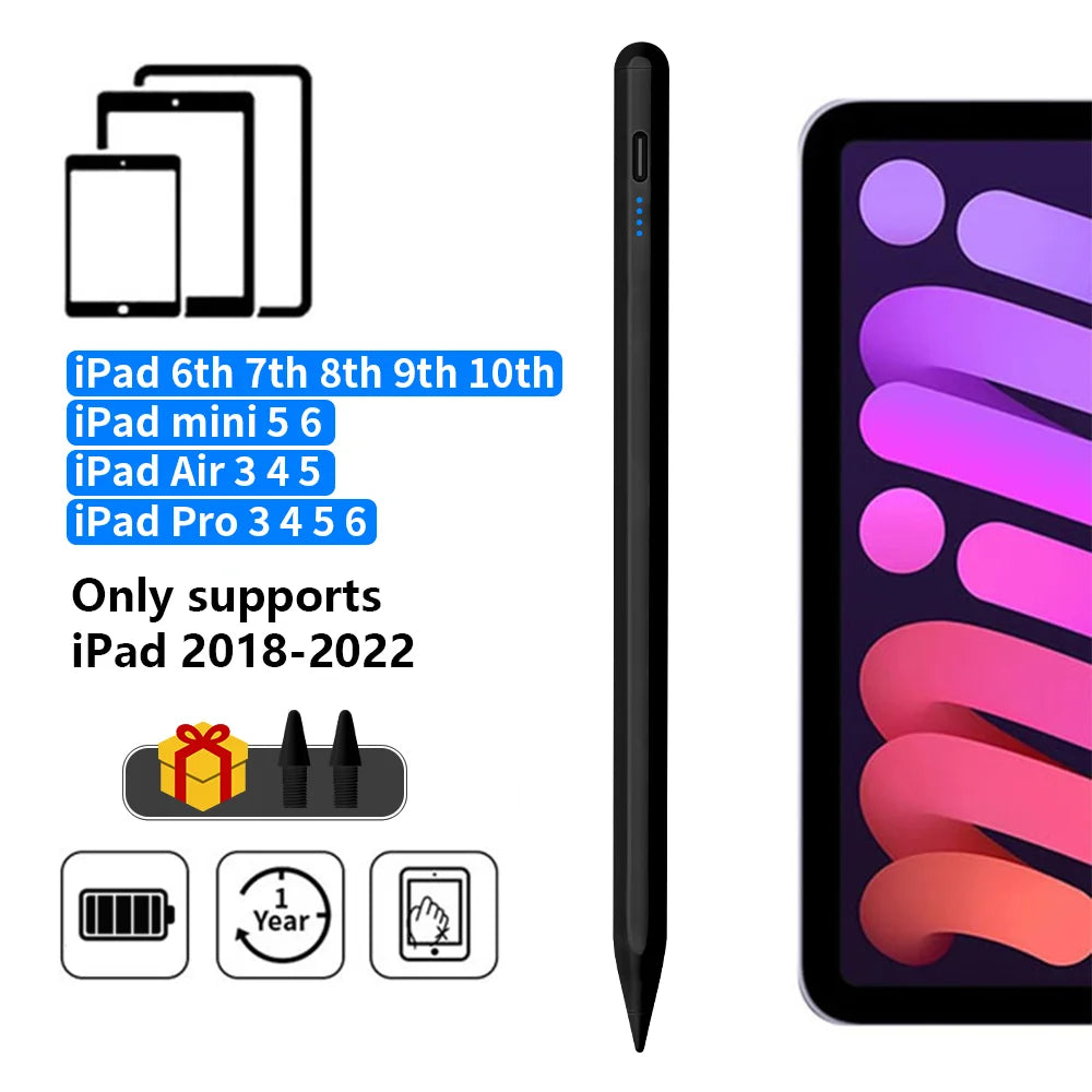 Stylus Pen For Apple Pencil with LED Power Indicators Palm Rejection Touch Pen For 2025 2022 2021 2020 2019 2018 iPad Pencil