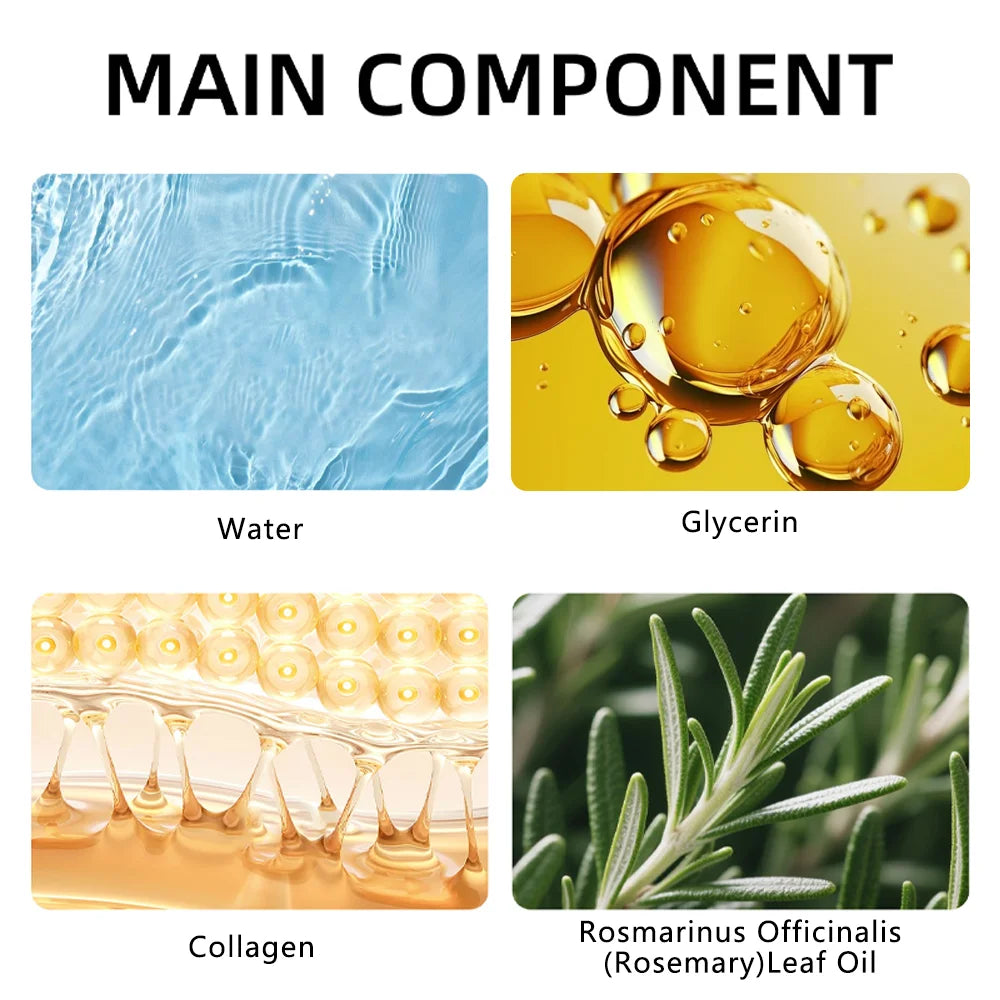 YUITIKUE 100% rosemary essential oil absorbs quickly, deeply moisturizes the hair, and smoothes dry and coarse hair