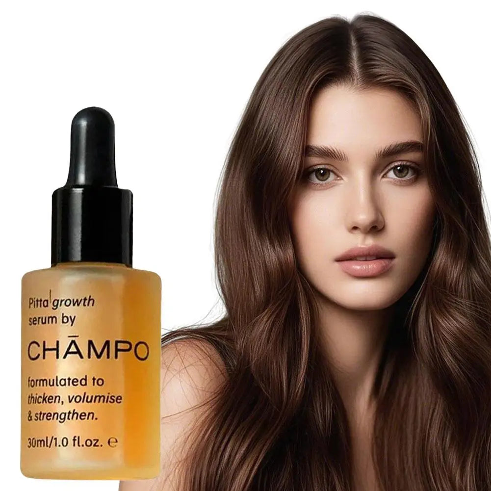 CHĀMPO Hair Growth Serum 30ml, Volumizing & Strengthening Formula,Oil-Control & Repair Hair Care Essence for Fuller Thicker Hair