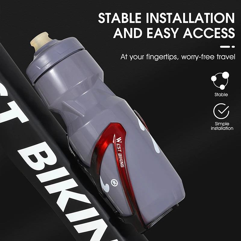 WEST BIKING Colorful Gradient Bike Bottle Cage Ultralight Bicycle Bottle Holder MTB Road Bike Cycling Water Bottle Mount Parts