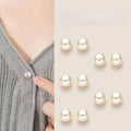 10pcs Pearl Button Pins ,DIY Decorative Safety Button Covers For Shoes, Hats, Bags, Shawls,Collar Needle Buckle Fixed Pin Brooch