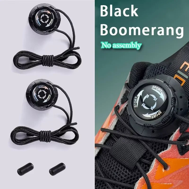 1 Pair Shoe Laces For Sneakers No Tie Shoelaces Swivel Buckle Men And Women Leisure Lazy Shoes Lace Accessories Free knob