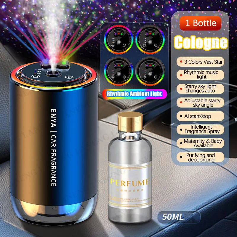 3 Color RGB Car Perfume Air Freshener Essential Oil Fragrance Diffuser Smell Distributor USB Aromatherapy Scent Air Refresher