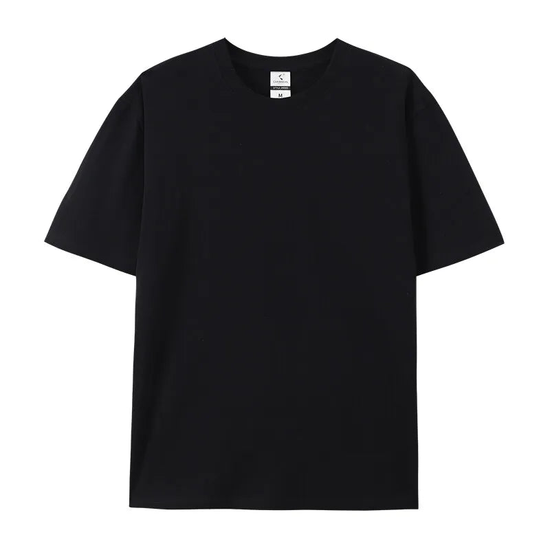Men's t-shirts 2025 Summer Oversize Cotton T-Shirt Casual High Quality Short Sleeves Tee Shirt Men Basic Solid color Sports Tops