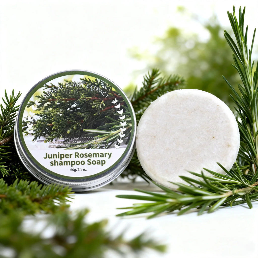 Natural Plant Extract Juniper Rosemary Essence Solid Hair Care Soap Bar Moisturizing Oil Control Shampoo 60g