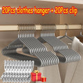 Non-Slip Coated Metal Suit Coat Hangers Heavy Duty Clothes Hangers Metal Shirt Jacket Hanger with Round Notches for Dress