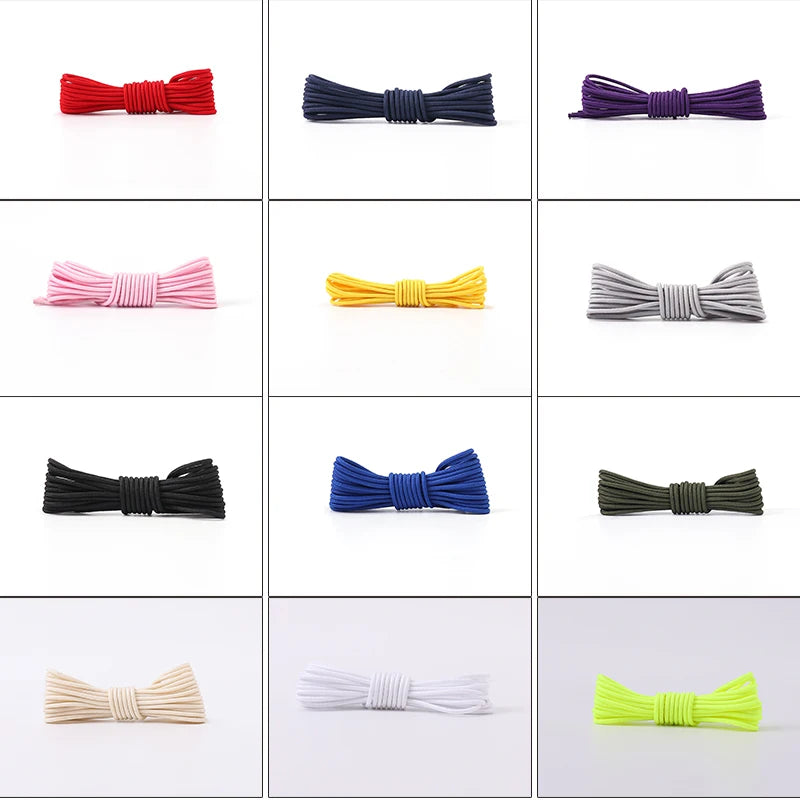 No tie Shoelaces Round Tennis Shoe laces Without ties Adult Kids Fashion Outdoor Running Sneakers Laces Shoes Accesories