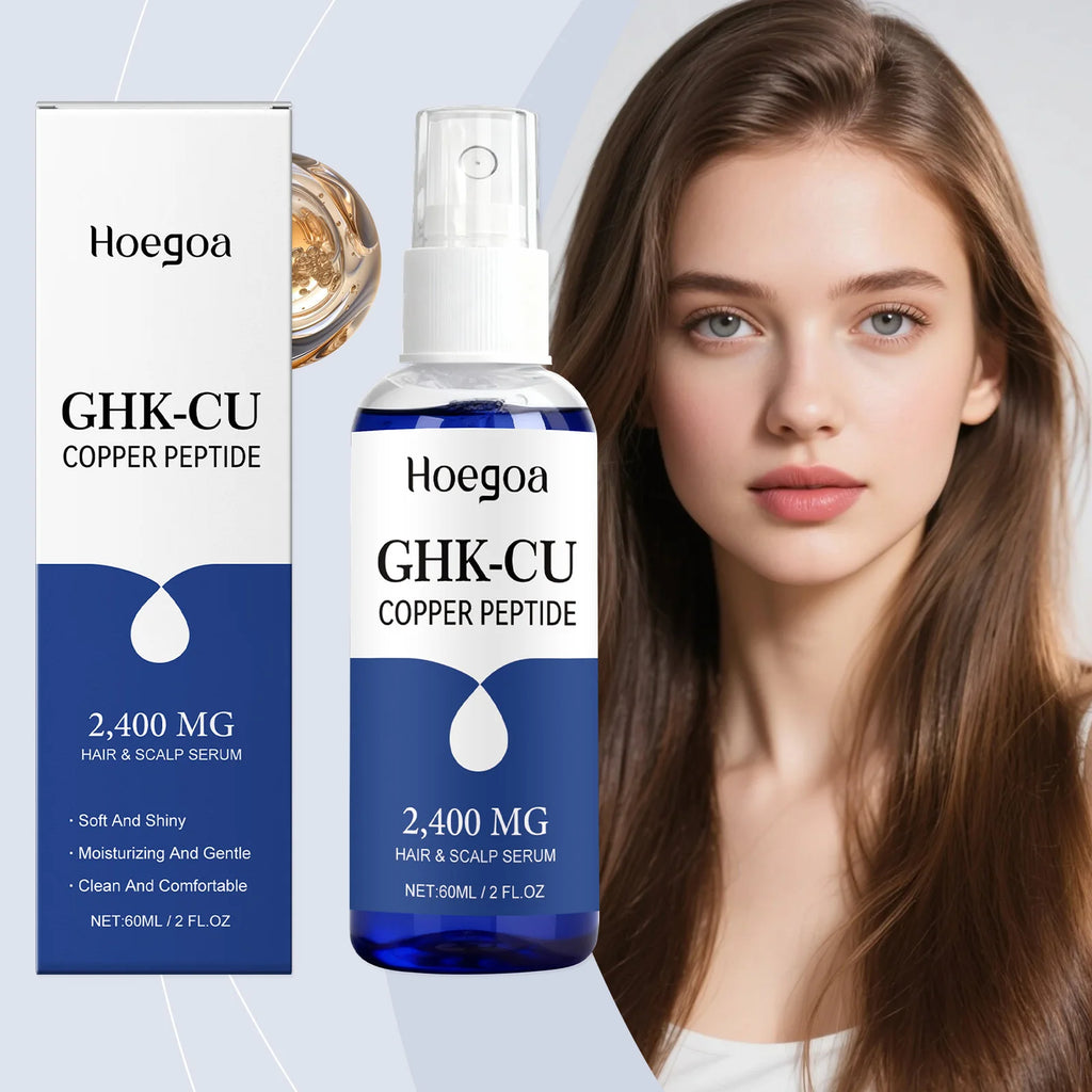 Copper peptide hair and scalp serum, lightweight, moisturizing, refreshing, non-greasy, everyday care essence