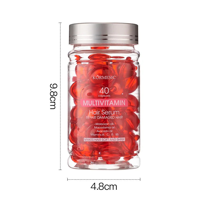 Moroccan Agam Vitamin Oil Hair Care Essence Damaged Nutrition Repair Hair Splitting Improvement Treatment Products 40 Capsules