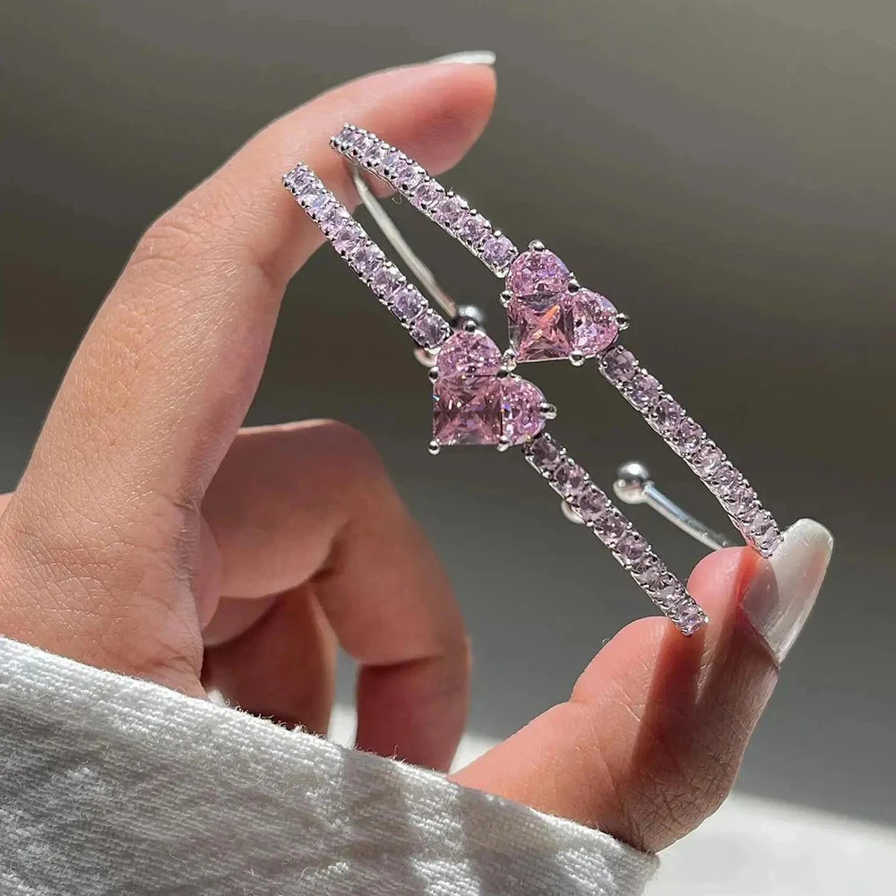 Love Zircon Bracelet Set Versatile And Trendy Accessories For Women Dates New