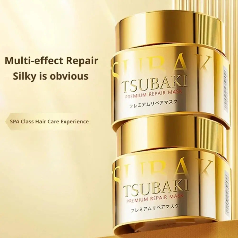 Japan TSUBAKI 0 Seconds Premium Hair Mask - High Penetration Essence - Frizz Control Damage Repair Salon-Grade Hair Care
