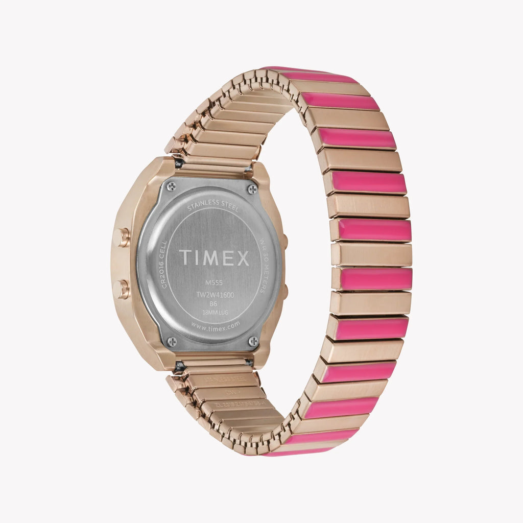 Timex Women's Rose Gold-Tone Watch, Pink Accents | T80