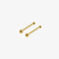 2pcs Ear Piercing Silver Needle Ear Stick Stud Earrings For Women Maintaining Ear Hole Small Tiny Round Ball Ear Jewelry