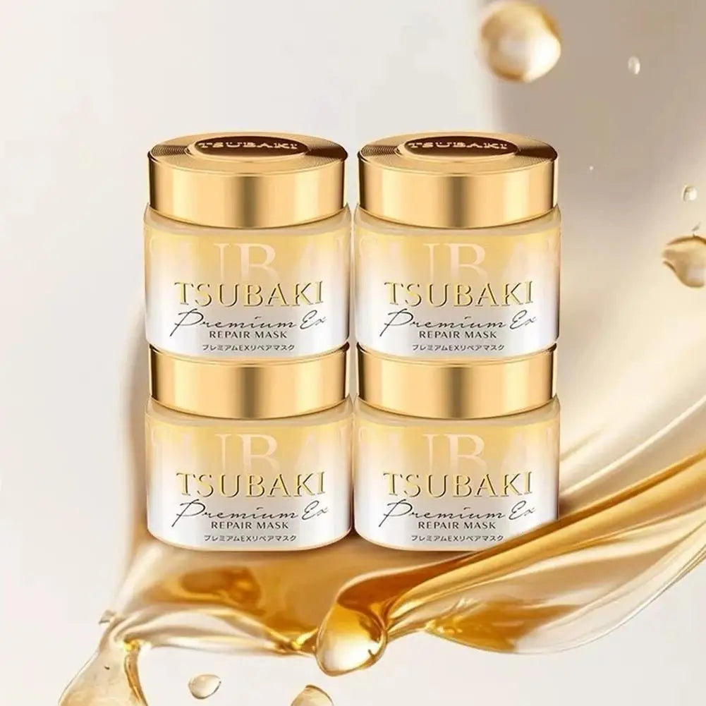 Japan TSUBAKI 0 Seconds Premium Hair Mask - High Penetration Essence - Frizz Control Damage Repair Salon-Grade Hair Care