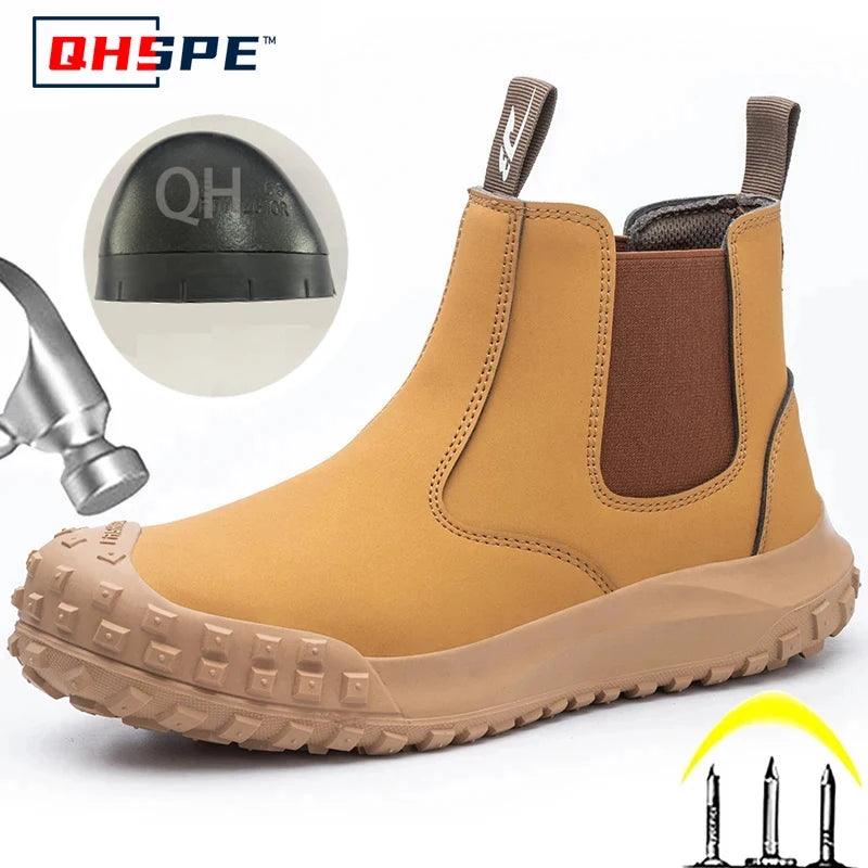 Work Sneakers Steel Toe Shoes Men Safety Shoes Puncture-Proof Work Shoes Boots Fashion Indestructible Footwear Security