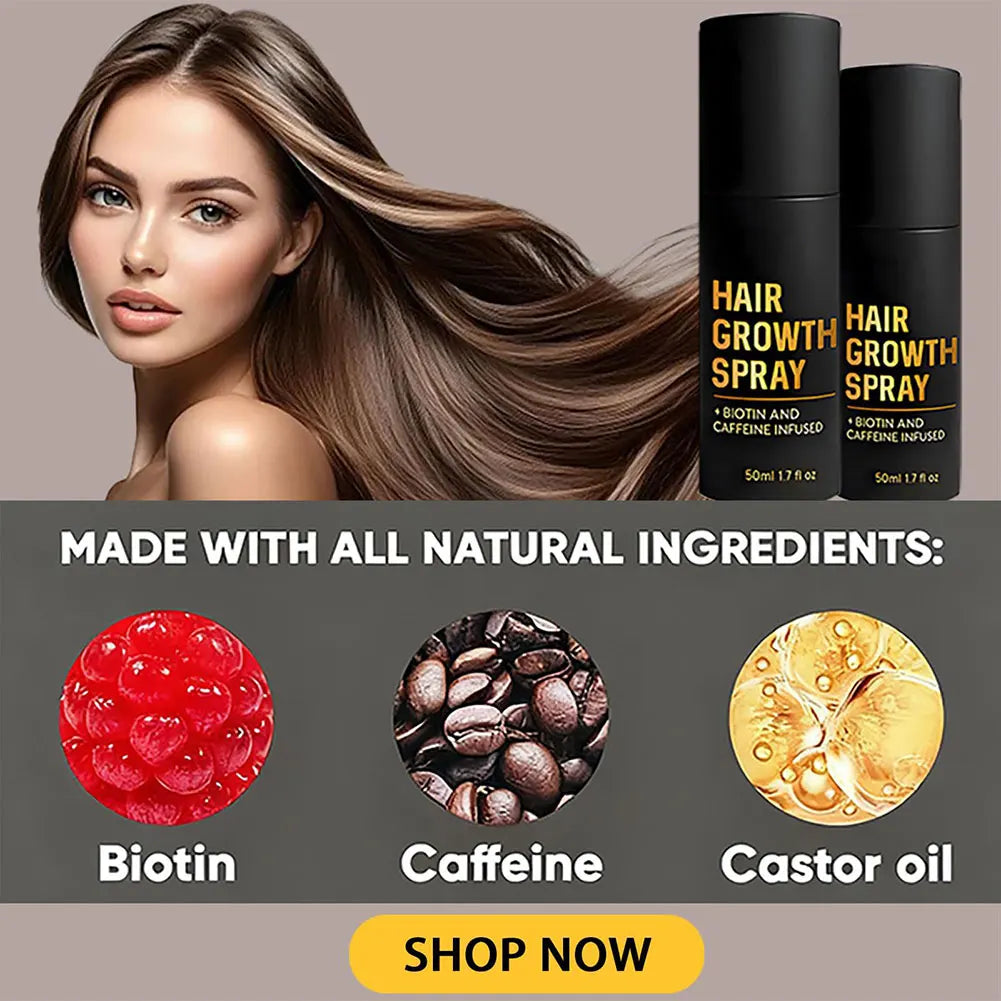 50ml Hair Growth Spray Hair Growth Promotes Thicker Fuller Hair For Women & Men All Hair Types With Natural Ingredients