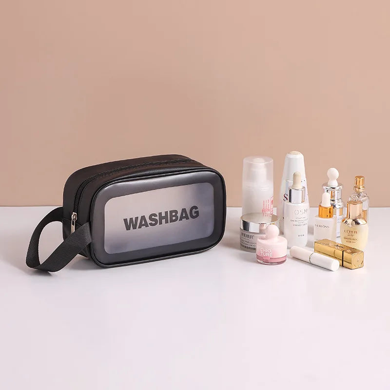 Portable Travel Wash Bag Transparent Waterproof Makeup Storage Pouch Large Capacity Cosmetic Organizer Beauty Women Case