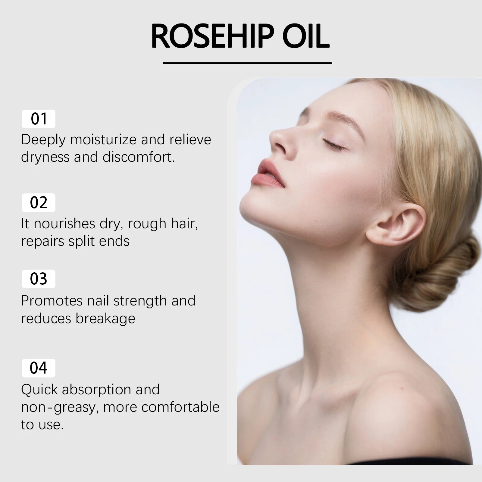Natural Rosehip Seed Essential Oil Anti-Aging Serum Treatment Wrinkle Firming Skin Refreshing Smooth Nourish Body Essences Oils