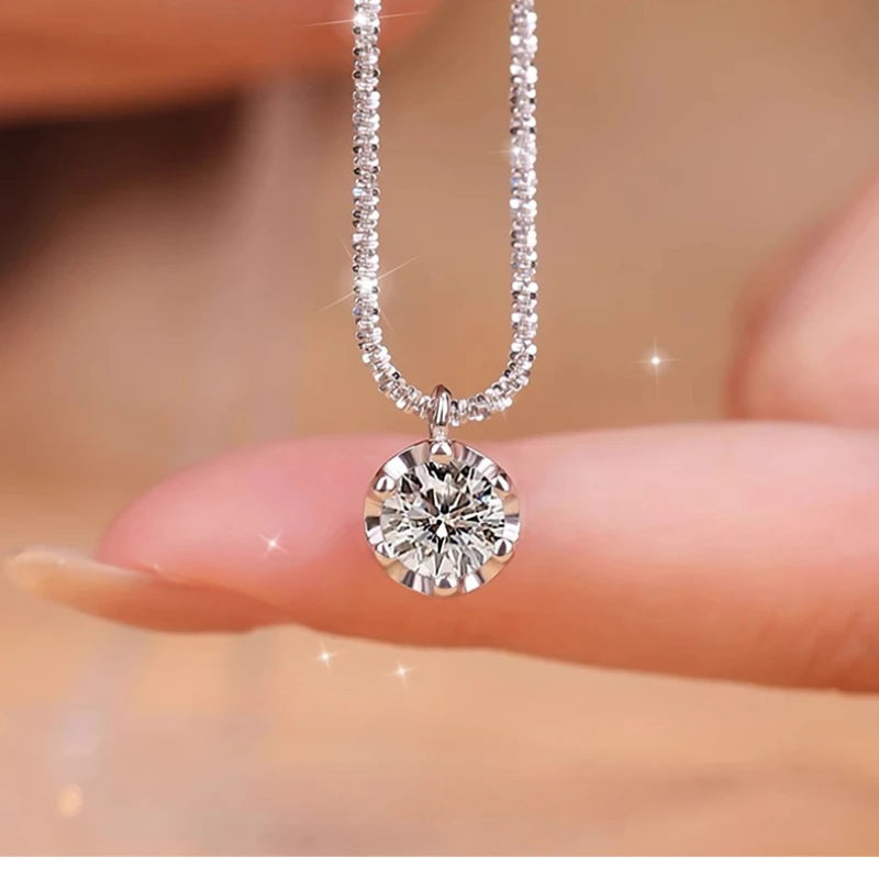 1Pc Exquisite Fashionable Necklace Zirconia Necklace for Women's Festival Party Jewelry Accessories Gift