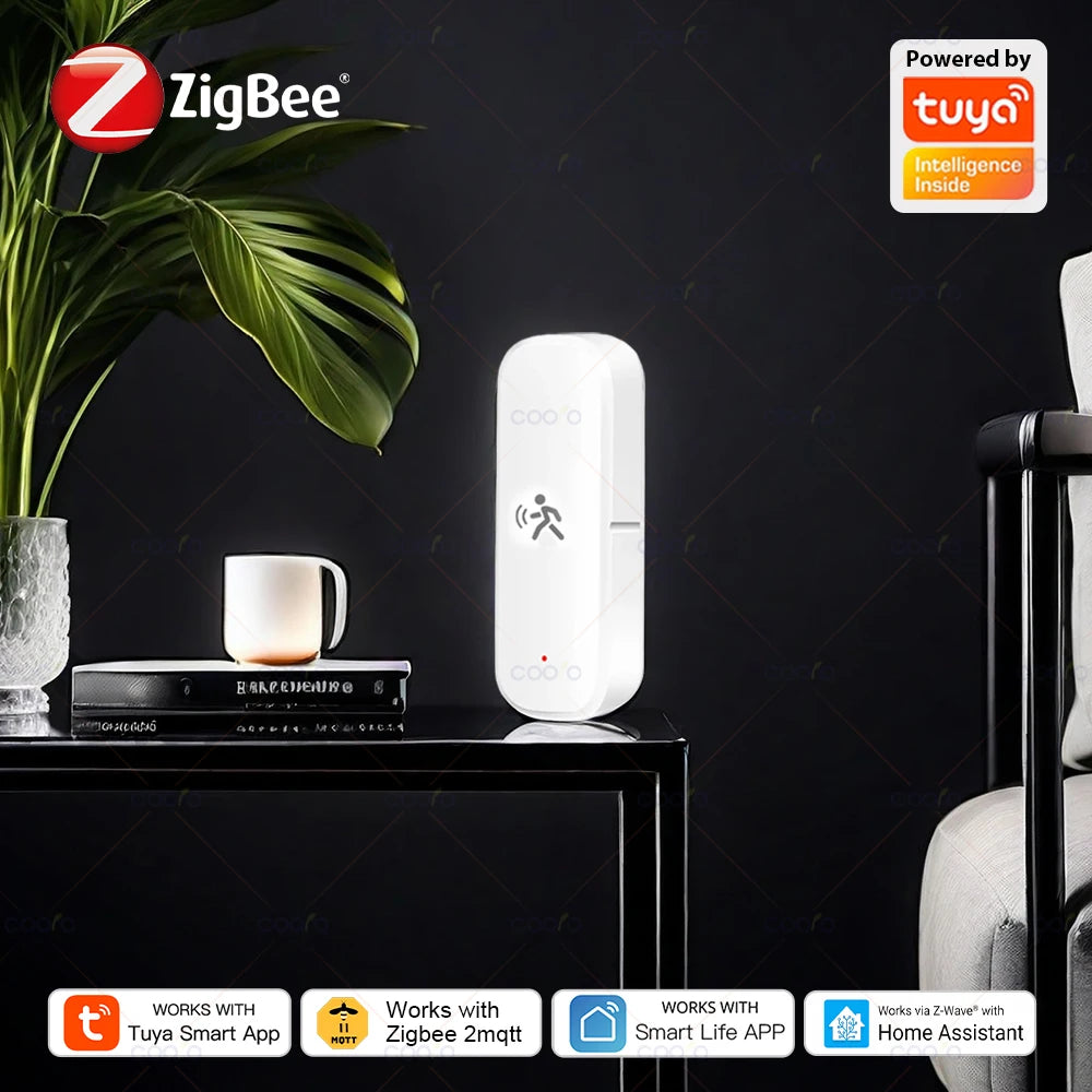 Tuya Zigbee 10G MmWave Radar Motion Sensor Smart Human Body Sensor with Illuminance Temperature Humidity Support Zigbee2MQTT