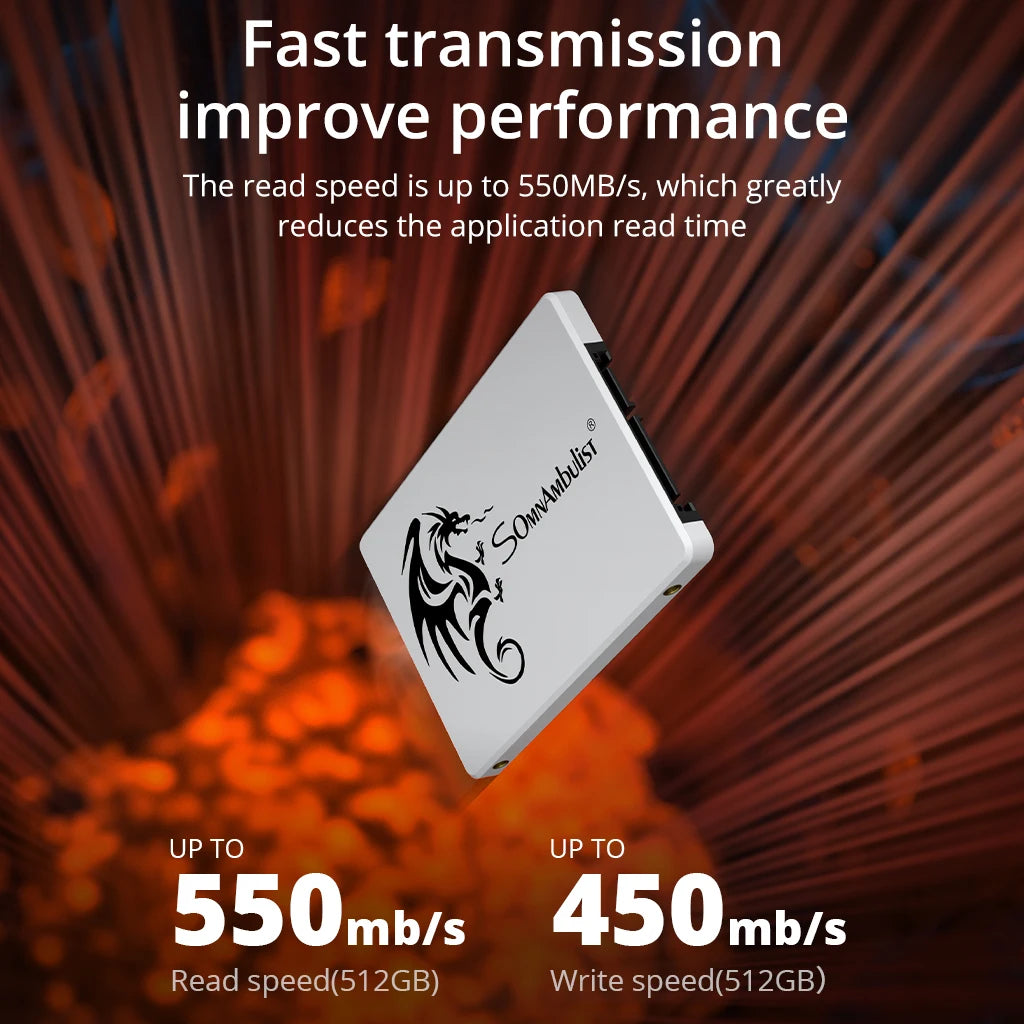 SomnAmbulist SSD 2.5 64GB 128GB 256GB 512GB for Laptop Desktop Solid State Drive Sata3 120GB 240GB 480GB